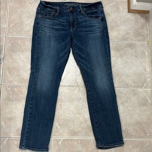 American Eagle Outfitters Women’s Dark Blue Straight Leg Jeans
